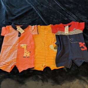 NWT First Impressions Bundle Of 3 Onesies/Sunsuits, 24 Mos